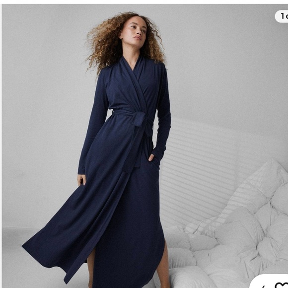 lunya Other - Lunya Cozy Blue Slumberknit Maxi Robe, Small, Like New
